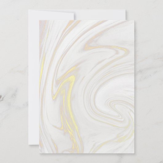 バラ金ゴールド大理石ウォーターカラーグリーナリーブライダルシャワー 招待状 (裏面)