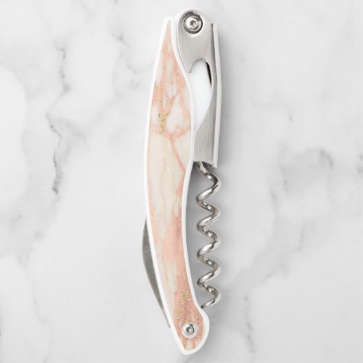 バラ金ゴールド大理石エレガントかわいらし ソムリエナイフ (裏面)