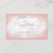 バラ金ゴールド大理石エレガント手書きスクリモダンプト 名刺 (裏面)