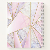 バラ金ゴールド大理石グリッターのようなスピルノートブック ノートブック (裏面)