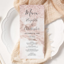 バラ金ゴールド大理石グリッターエレガントウェディング