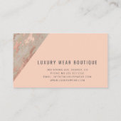 バラ金ゴールド大理石グレーブティックマネージャー 名刺 (裏面)