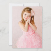 バラ金ゴールド大理石ゲートGeode写真ファーストコミューニオン 招待状 (裏面)