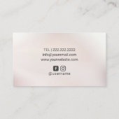 バラ金ゴールド大理石ジオメトリロータスイベント計画 名刺 (裏面)