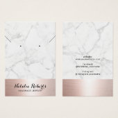 バラ金ゴールド大理石ジュエリーイヤリングネックレスディスプレイ (正面&裏面)