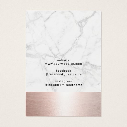 バラ金ゴールド大理石ジュエリーイヤリングネックレスディスプレイ (裏面)