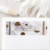 バラ金ゴールド大理石スワールブロンズ銅シックグラム ラベル (インサイチュ)