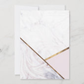 バラ金ゴールド大理石スワール赤面ピンクブロンズスウィート16 招待状 (裏面)