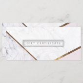 バラ金ゴールド大理石スワール&赤面ギフト証明書 (正面/裏面)