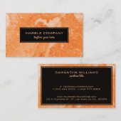 バラ金ゴールド大理石テクスチャ 名刺 (正面/裏面)