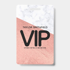 バラ金ゴールド大理石トレンディーVIPラニャードバッジカスタム バッジ