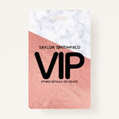 バラ金ゴールド大理石トレンディーVIPラニャードバッジカスタム バッジ (正面)