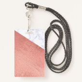 バラ金ゴールド大理石トレンディーVIPラニャードバッジカスタム バッジ (裏面ランヤード)