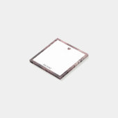 バラ金ゴールド大理石ハートと白縁ど(名前あり) ポストイット (アングル)