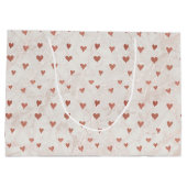 バラ金ゴールド大理石ハート抱き枕 ラージペーパーバッグ (裏面)