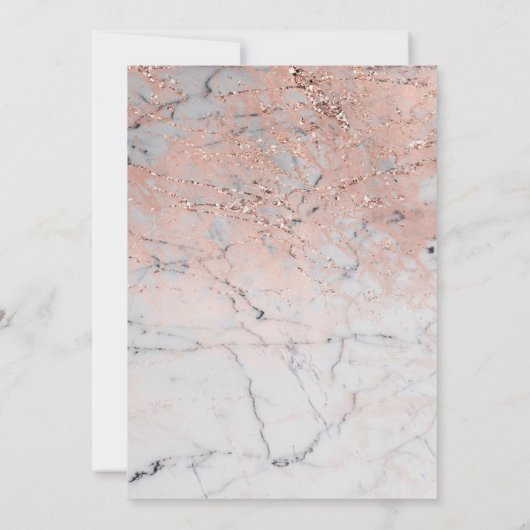 バラ金ゴールド大理石バースデーパーティエディイベント 招待状 (裏面)