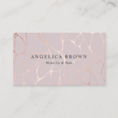 バラ金ゴールド大理石パターン 名刺 (正面)