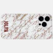 バラ金ゴールド大理石パターン Case-Mate iPhoneケース (裏面 (横))