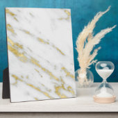 バラ金ゴールド大理石ファッション フォトプラーク (側面)