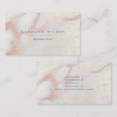 バラ金ゴールド大理石プロフェッショナル エレガント 名刺 (正面/裏面)
