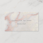 バラ金ゴールド大理石プロフェッショナル エレガント 名刺 (正面)