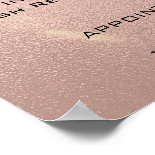 バラ金ゴールド大理石メイクアップ目まぶし価格 ポスター (角)