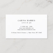 バラ金ゴールド大理石モノグラムサロン 名刺 (裏面)