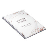 バラ金ゴールド大理石ラグジュアリーモダンウェディングプランナー ノートブック (右側)