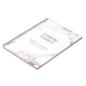 バラ金ゴールド大理石ラグジュアリーモダンウェディングプランナー ノートブック (左側)