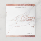 バラ金ゴールド大理石ラグジュアリーモダンズ結婚座席表 プレイスカード (外部開封)