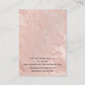 バラ金ゴールド大理石ロゴイヤリングディスプレイ 名刺 (裏面)