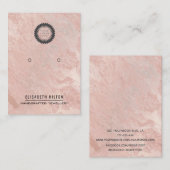 バラ金ゴールド大理石ロゴイヤリングディスプレイ 名刺 (正面/裏面)