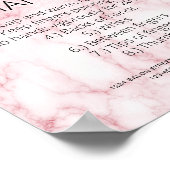 バラ金ゴールド大理石健康安全グリッターヘアサロン ポスター (角)