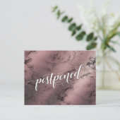 バラ金ゴールド大理石延期結婚の発表 ポストカード (スタンド正面)