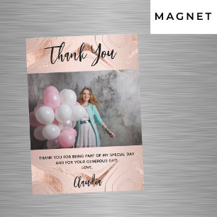 バラ金ゴールド大理石感謝してい写真you magnet