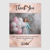 バラ金ゴールド大理石感謝してい写真you magnet (正面)