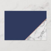 バラ金ゴールド大理石結婚海軍台本の方向 エンクロージャーカード (裏面)
