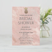 バラ金ゴールド大理石金ゴールドパイナップルブライダルシャワー 招待状 (スタンド正面)