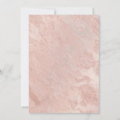 バラ金ゴールド大理石金ゴールドパイナップルブライダルシャワー 招待状 (裏面)