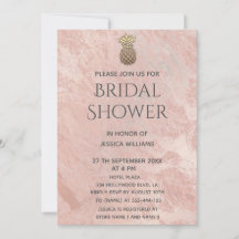 バラ金ゴールド大理石金ゴールドパイナップルブライダルシャワー