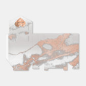 バラ金ゴールド大理石銅ハート16th銀色 フェイバーボックス (折り畳みなし)