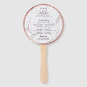 バラ金ゴールド大理石高級モダン結婚計画 ハンドファン (裏面)