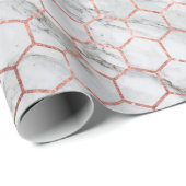 バラ金ゴールド大理石16進ラッピング紙ギフトラップ ラッピングペーパー (ロールコーナー)