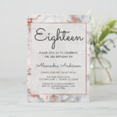 バラ金ゴールド大理石18thバースデーパーティー 招待状 (スタンド正面)