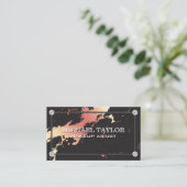 バラ金ゴールド大理石 |ねじ 名刺 (スタンド正面)