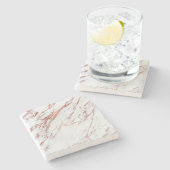 バラ金ゴールド大理石 ストーンコースター (横)