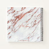 バラ金ゴールド大理石 ノートブック (裏面)