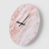 バラ金ゴールド大理石 ラージ壁時計 (傾斜)