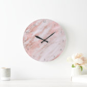 バラ金ゴールド大理石 ラージ壁時計 (ホーム)