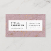 バラ金ゴールド大理石 名刺 (裏面)